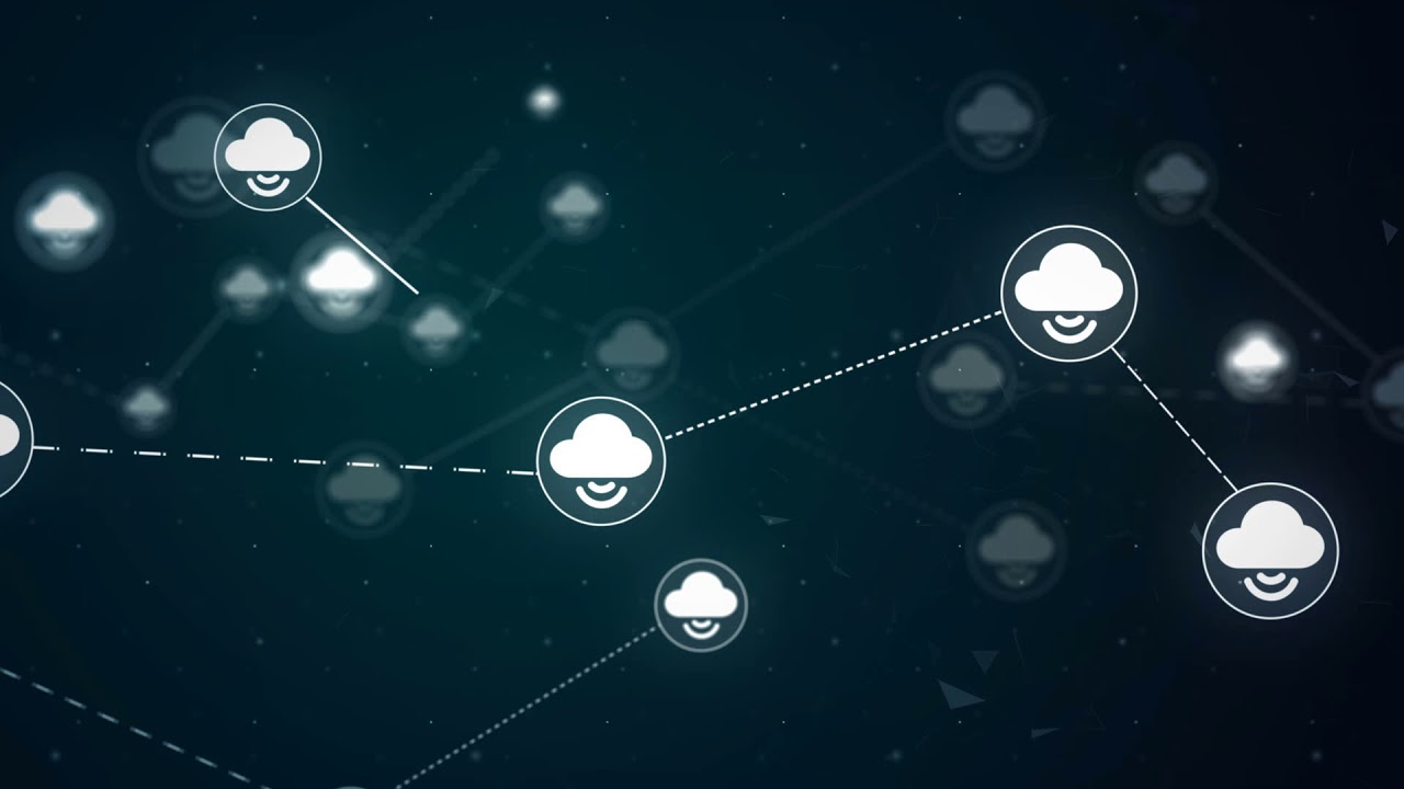 cloud download network icon link connection technology loop animation 4k sknabir x  D